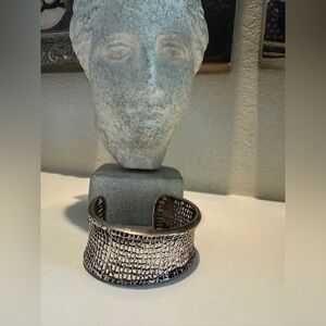 Silpada‎ woven mesh cuff bracelet made of sterling silver